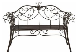 Banca gradina ETELIA, maro, metal, 131x49x89 cm