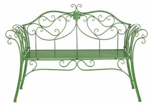 Banca gradina ETELIA, verde, metal, 131x49x89 cm