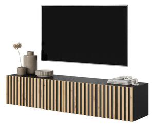 Masă TV Tenessie 138 (negru + stejar artisan). Promo -19%. 1098789