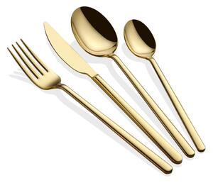 Set tacamuri 24 bucati Allegra Auriu 23.4x23.4 cm