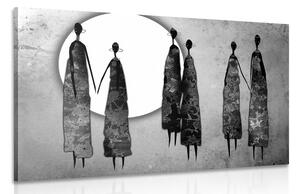 Tablou femeile africane în design alb-negru