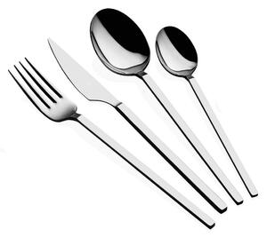 Set tacamuri 24 bucati Carre Argintiu 22.2x22.2x4 cm