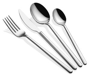 Set tacamuri 24 bucati Allegra Argintiu 23.4x23.4x4 cm