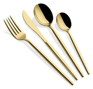 Set tacamuri 24 bucati Almeria Auriu 23.4x23.4x23.4 cm