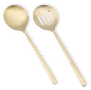 Set ustensile servire 2 bucati CKB0258 Auriu 25x25 cm