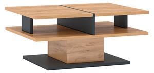 Masuta de cafea T FIDEL, stejar artisan/gri grafit, PAL laminat, 90x70