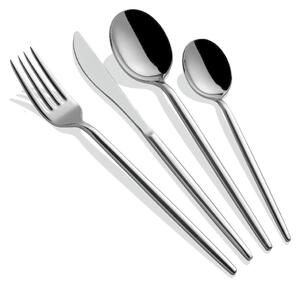 Set tacamuri 24 bucati Almeria Argintiu 23.4x23.4x23.4 cm