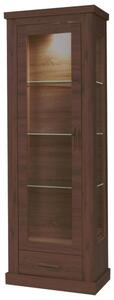 Vitrina HILARD AR2, stejar stirling, DTD laminat, 68x39x198 cm