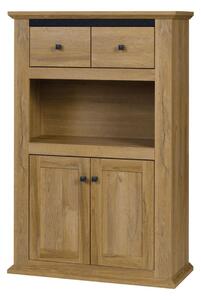 Comoda LEON MZ8, stejar grand, DTD laminat, 85x40x130 cm