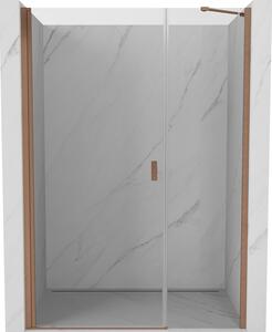 Mexen Mist-B, ușă de duș cu 1 aripă 115 cm, sticlă transparentă, profil mat cupră, 8A2-115-001-65-00