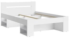 Pat matrimonial 140 cm Nepo Plus 13 (alb) . 1098325
