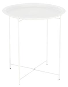 Masuta cu tava detasabila RENDER, alb, metal, 47x47x50 cm