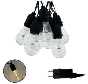 Ghirlandă LED decorativă pentru exterior, 10 LED, 0,15 W, 230 V, 3,8 m, IP44, negru