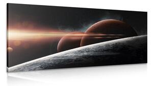 Tablou planete în galaxie