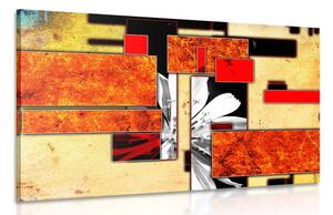 Tablou abstracție în design portocaliu