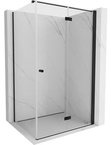 Cabină de duș pliabilă Mexen Mist-F T cu 1 aripă, dreapta, 100 x 110 cm, sticlă transparentă, profil negru, 8A6T-100-110-70-00-P