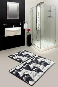 Set 2 covorase baie White Cats, 50x60/60x100 cm, forma dreptunghiulara
