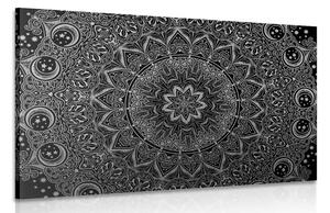 Tablou Mandala de aur orientală în design alb-negru