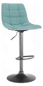Scaun bar LAHELA, verde menta/negru, stofa clasica/metal, 44x50x91/112