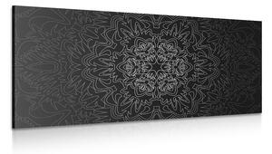 Tablou Mantala ornamentală în design alb-negru
