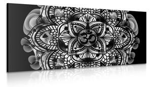 Tablou Mandala sănătății în design alb-negru