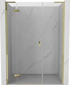 Mexen Mist-H L, ușă de duș cu 1 aripă stânga 120 cm, sticlă transparentă, profil auriu lucios, 8A5L-120-001-50-00-L