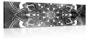 Tablou Mandala modernă cu un model oriental în design alb-negru