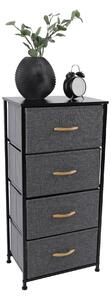 Comoda PALMERA TYP 2, negru/gri inchis, 45x30x95 cm