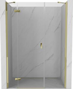 Mexen Mist-H, ușă de duș cu 1 aripă, stânga, 160 cm, sticlă transparentă, profil auriu lucios, 8A5-160-001-50-00-L