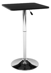 Masa bar FLORIAN, negru/crom, 57x84/110 cm
