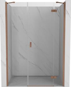 Mexen Mist-H, ușă de duș cu 1 aripă dreapta 120 cm, sticlă transparentă, profil mat cupră, 8A5-120-001-65-00-P