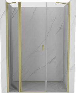 Mexen, Ușă de duș cu balamale Mexen Mist 120 cm, transparentă, auriu periat - 8A4-120-001-55-00