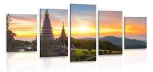 Tablou 5-piese răsărit de soare de dimineață deasupra Thailanda
