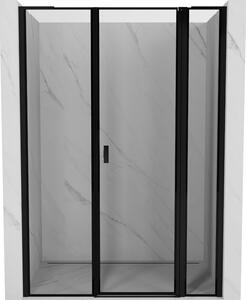 Mexen, Ușă de duș pivotantă Mexen Mist L dreapta 135 cm, ramă neagră - 8A4L-135-001-70-70-P