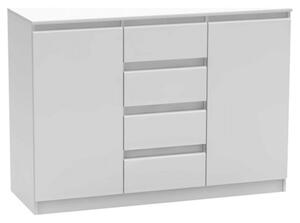 Comoda HANY NEW 010, alb, DTD laminat, 134x49x95 cm