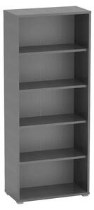 Biblioteca RIOMA NEW TYP 03, gri grafit, PAL melaminat, 75x38x183 cm