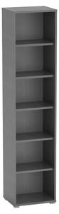 Biblioteca RIOMA NEW TYP 02, gri grafit, DTD laminat, 50x38x218 cm