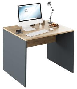 Masa birou RIOMA NEW TYP 12, gri grafit/stejar artisan, DTD laminat, 1