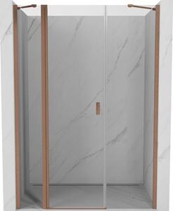 Mexen, Ușă de duș pivotantă Mexen Mist 120 cm, transparentă, cupru periat - 8A4-120-001-65-00