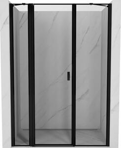 Mexen, Ușă de duș pivotantă Mexen Mist, stânga, 120 cm, cadru negru - 8A4-120-001-70-70-L