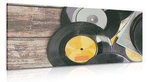 Tablou discuri vechi de gramofon