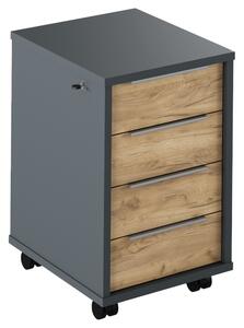 Noptiera RIOMA NEW TYP 30, stejar artisan/gri grafit, DTD laminat, cu