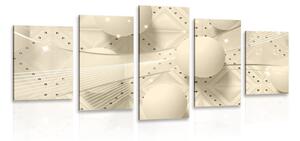 Tablou 5-piese de lux în design sepia