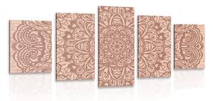 Tablou 5-piese Mandala florală