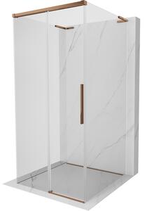 Mexen Rox-3SL, cabină de duș glisantă cu 3 pereți 110 x 110 cm, sticlă transparentă de 8 mm, profil auriu-roz, 8C2L-110-110-60-00-3S