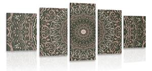 Tablou 5-piese Mandala în stil vintage