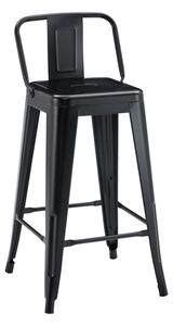 Scaun de bar Utopia, Pako World, Negru, 42x42x86 cm