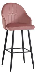 Scaun de bar Velvi, Pako World, Catifea Mar putred, 46x45x113 cm