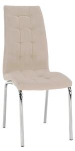 Scaun GERDA NEW, bej, stofa clasica/metal, 42x58x103 cm