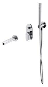 Cersanit Crea, set de baie ascuns cu cap de dus manual, crom, S952-035